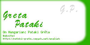 greta pataki business card